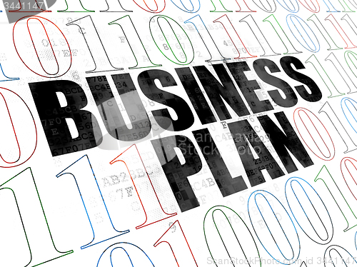 Image of Finance concept: Business Plan on Digital background
