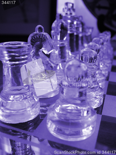 Image of glass chess set game