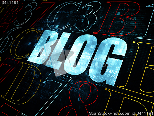 Image of Web development concept: Blog on Digital background