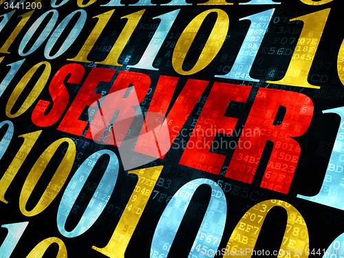 Image of Web development concept: Server on Digital background