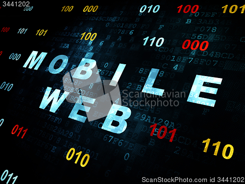 Image of Web design concept: Mobile Web on Digital background