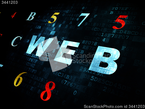 Image of Web design concept: Web on Digital background