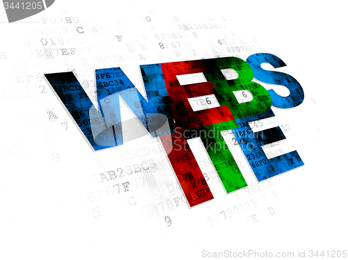 Image of Web development concept: Website on Digital background