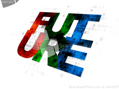 Image of Timeline concept: Future on Digital background