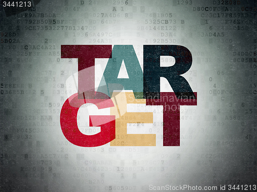 Image of Business concept: Target on Digital Paper background