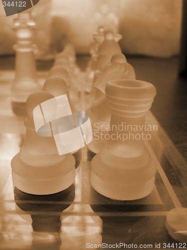 Image of glass chess set game