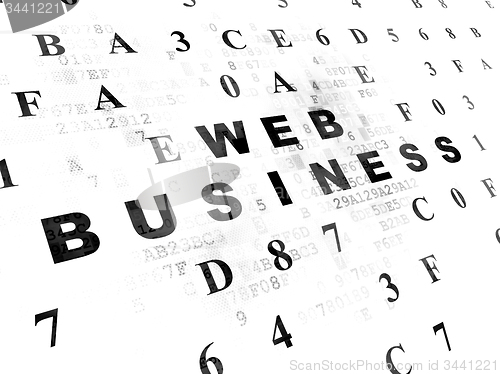 Image of Web design concept: Web Business on Digital background