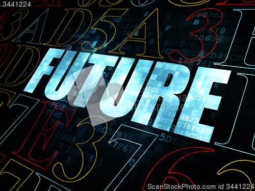 Image of Timeline concept: Future on Digital background