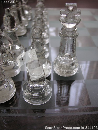 Image of glass chess set game