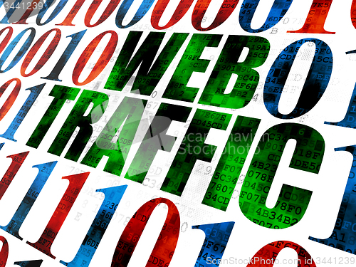 Image of Web development concept: Web Traffic on Digital background