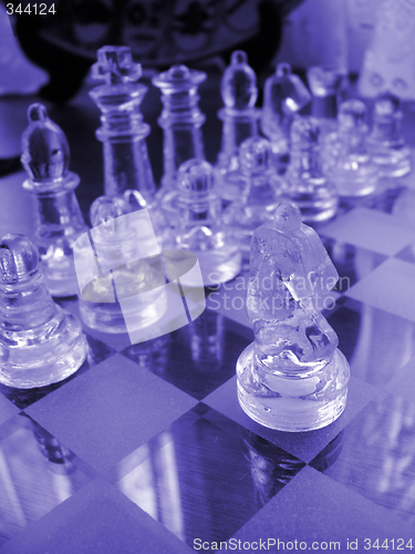 Image of glass chess set game