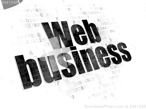 Image of Web development concept: Web Business on Digital background