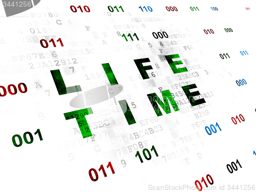 Image of Timeline concept: Life Time on Digital background