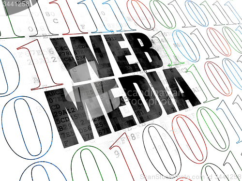 Image of Web development concept: Web Media on Digital background