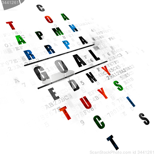 Image of Marketing concept: word Goal in solving Crossword Puzzle