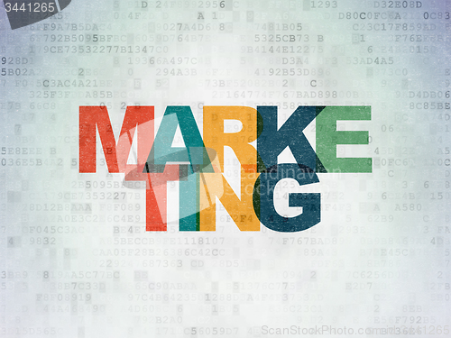 Image of Marketing concept: Marketing on Digital Paper background