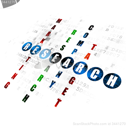 Image of Marketing concept: word Research in solving Crossword Puzzle