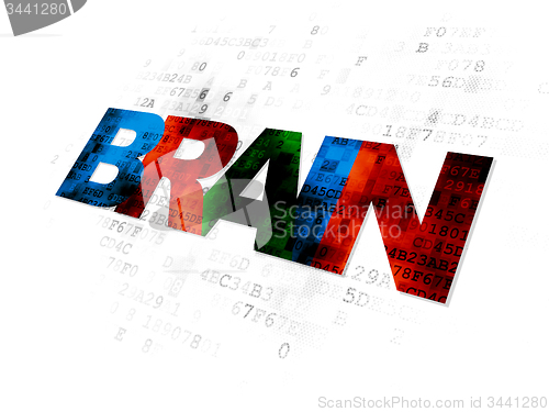 Image of Medicine concept: Brain on Digital background