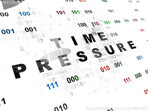 Image of Timeline concept: Time Pressure on Digital background