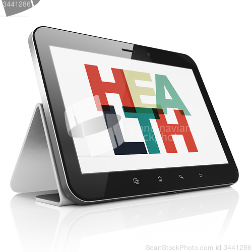 Image of Medicine concept: Health on tablet computer display