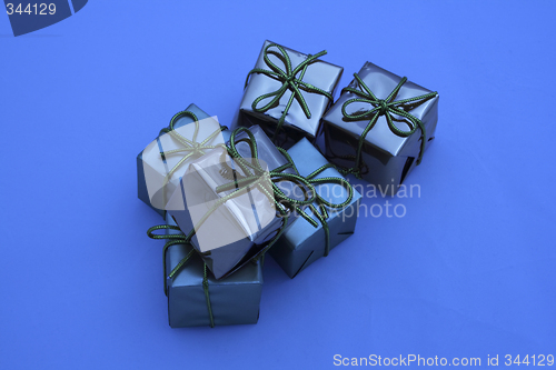 Image of blue presents