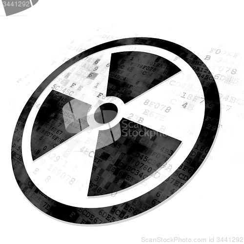 Image of Science concept: Radiation on Digital background