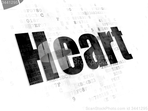Image of Medicine concept: Heart on Digital background