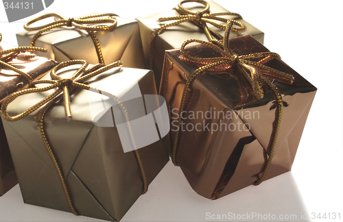 Image of five bronze presents