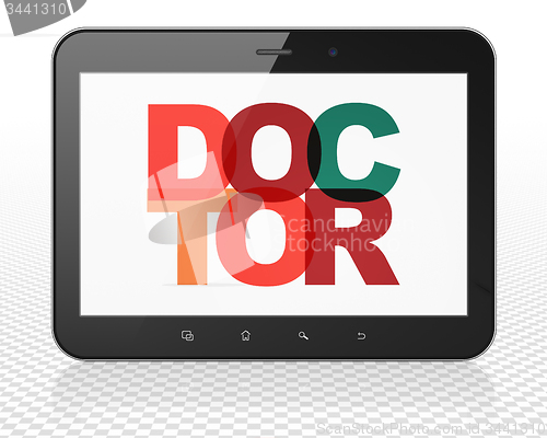Image of Healthcare concept: Doctor on Tablet Pc Computer display