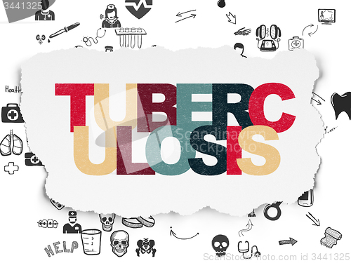 Image of Healthcare concept: Tuberculosis on Torn Paper background