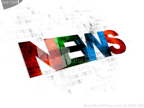Image of News concept: News on Digital background