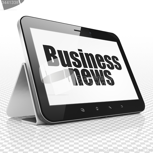 Image of News concept: Business News on Tablet Computer display