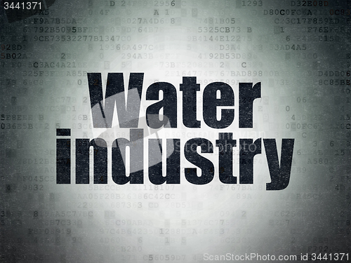 Image of Manufacuring concept: Water Industry on Digital Paper background