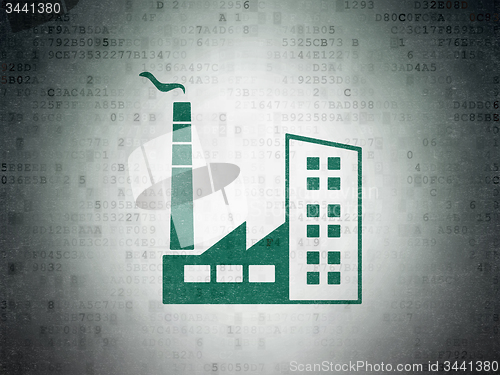 Image of Manufacuring concept: Industry Building on Digital Paper background