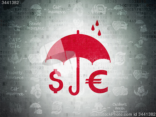Image of Insurance concept: Business Insurance on Digital Paper background