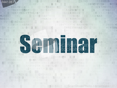 Image of Studying concept: Seminar on Digital Paper background
