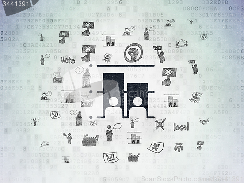 Image of Political concept: Election on Digital Paper background