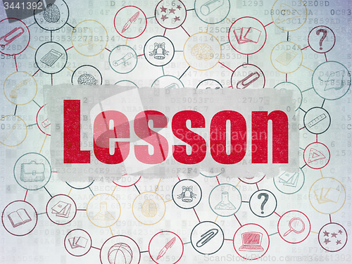 Image of Education concept: Lesson on Digital Paper background