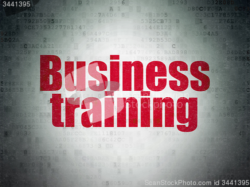 Image of Studying concept: Business Training on Digital Paper background