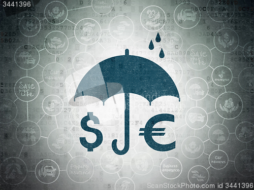 Image of Insurance concept: Business Insurance on Digital Paper background