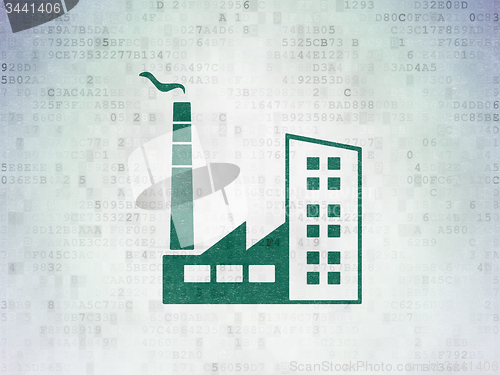 Image of Manufacuring concept: Industry Building on Digital Paper background