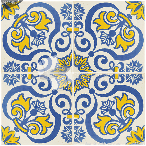 Image of Traditional Portuguese glazed tiles