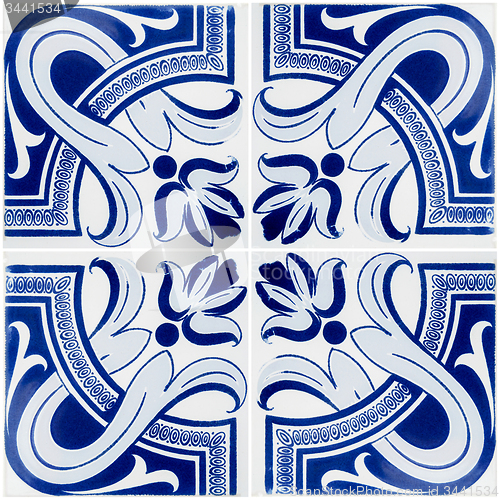 Image of Traditional Portuguese glazed tiles