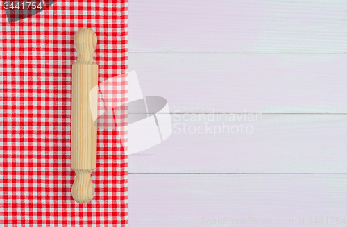 Image of Kitchenware on red towel