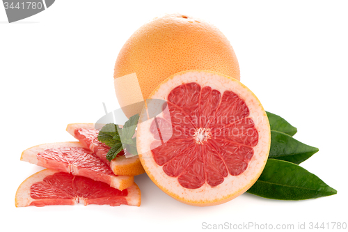 Image of Ripe red grapefruit