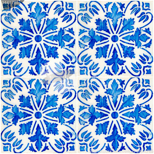 Image of Traditional Portuguese glazed tiles