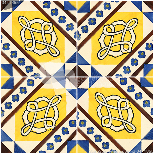 Image of Traditional Portuguese glazed tiles