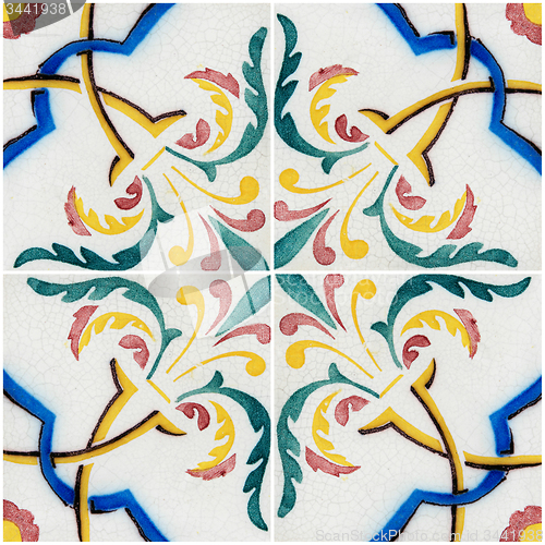 Image of Traditional Portuguese glazed tiles