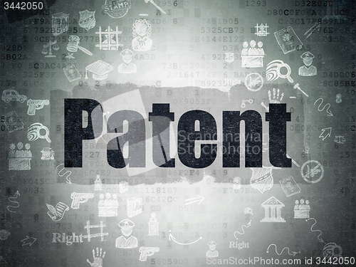 Image of Law concept: Patent on Digital Paper background