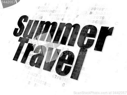 Image of Tourism concept: Summer Travel on Digital background